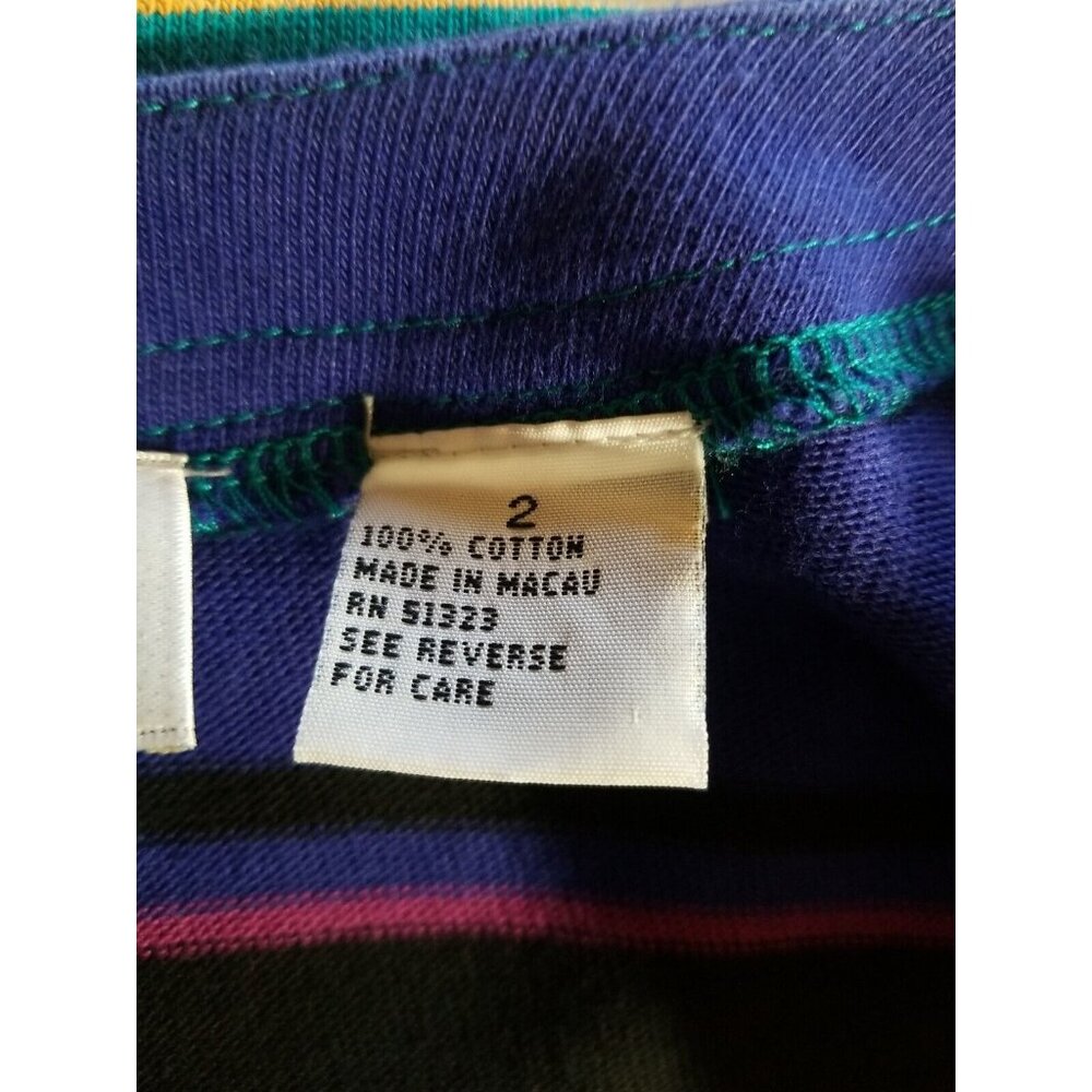 Chaus Vintage Womens Knit Cardigan Sweater Teal Striped Open‎ Front Size 2X - Picture 6 of 10